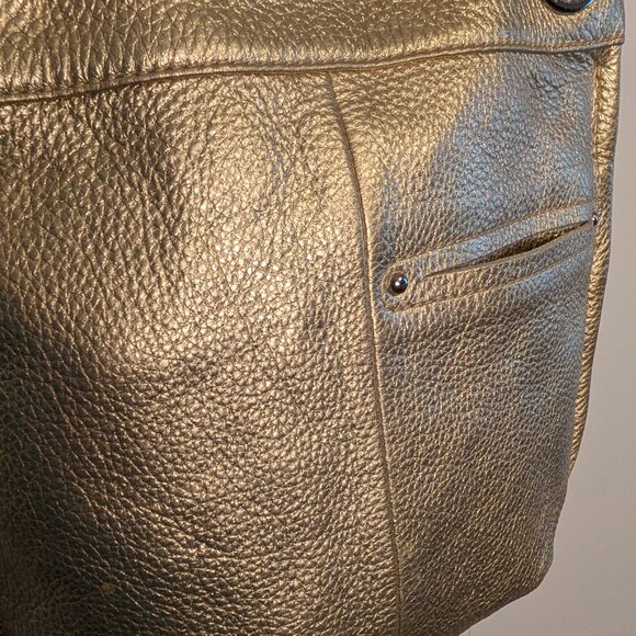 EUC B. Makowsky Gold Crossbody Bag with Luxurious Shimmer - Picture 5 of 16